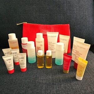 Clarins TRAVEL kit with pouch.